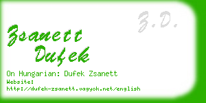 zsanett dufek business card